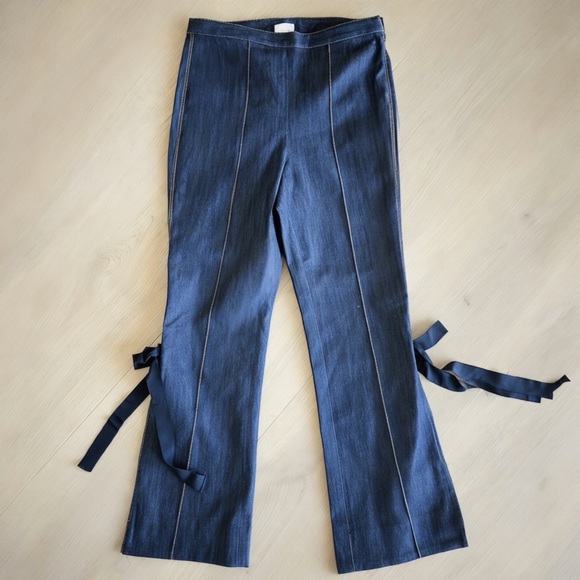 CINQ A SEPT Lou Side-Split Cropped Denim High Rise Jeans Indigo Blue Size 2 NEW - Picture 9 of 14